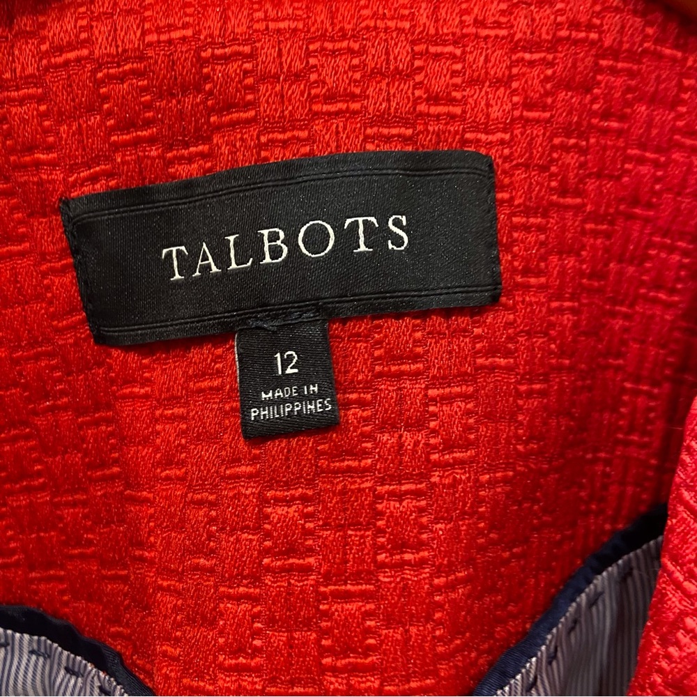 Talbots Red Double-Breasted Blazer - image 4